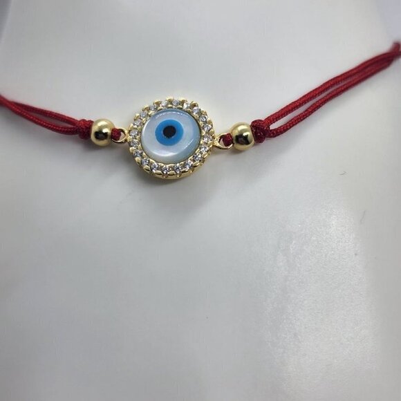 Sterling Silver 925 Evil Eye Design with adjustable bracelet - Picture 4 of 4